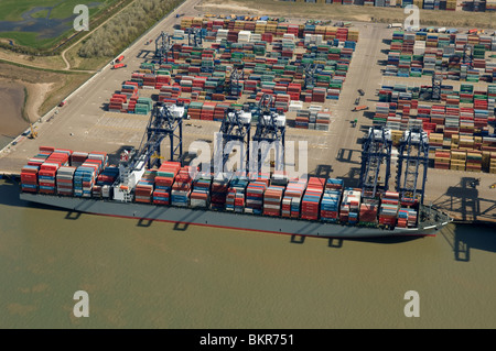 Die Hammersmith Bridge an den Hafen von Felixstowe UK Stockfoto