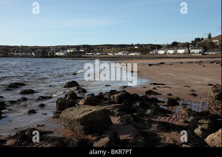 Das Dorf Gairloch aus der Strand Wester Ross Westküste Schottlands Stockfoto