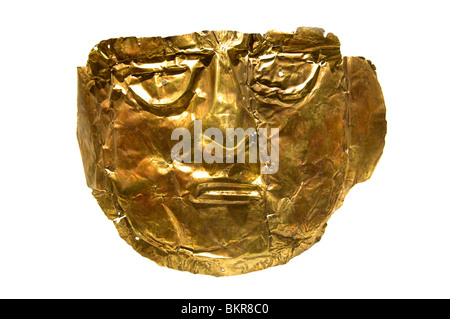 Maske Chimu Kultur Peru Peru Gold Beerdigung Stockfoto