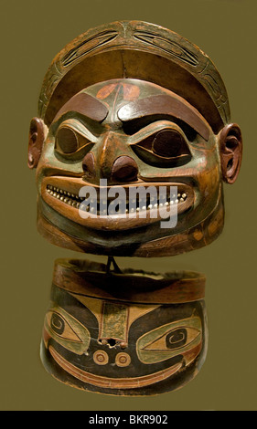 Maske Tlingit Indianer 18.. Jahrhundert Indischer Nordamerika Stockfoto