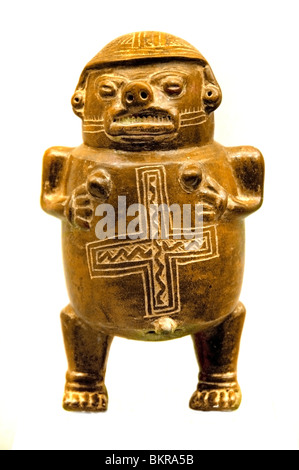 Periode VI Nicoya 1000 - 1200 n. Chr. Costa Rica hermaphroditisch gottheit Ōmeteōtl (Ōmeteōtl beziehen sich auf das Paar der aztekischen Gottheiten Ometecuhtli und Omecihuatl) Stockfoto