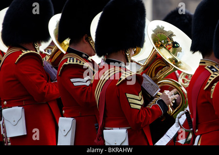 Die Band of the Welsh Guards in Windsor Castle Stockfoto