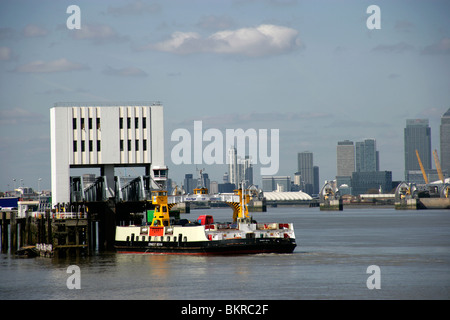 Die Woolwich-Fähre, Südost-London, UK Stockfoto