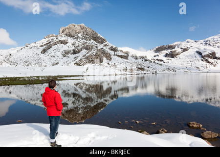 See von La Ercina, Covandonga Seen, Asturien, Spanien Stockfoto