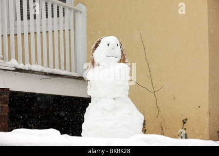 Schneefall in Charlottesville, VA. Stockfoto