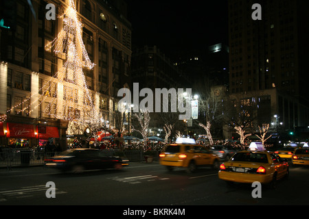 New York City Macy Weihnachtsfenster Stockfoto