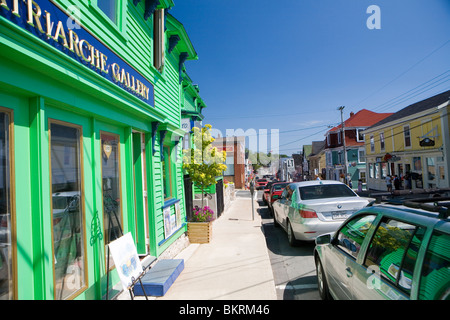 Bunte Straßenbild in Lunenburg Stockfoto