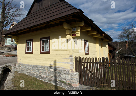 Slowakei, die ländlichen UNESCO-Dorf Vlkolinec Stockfoto