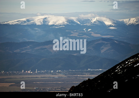 Blick vom Lomnica auf Chopok und niedrigen Tatra Slowakei Stockfoto