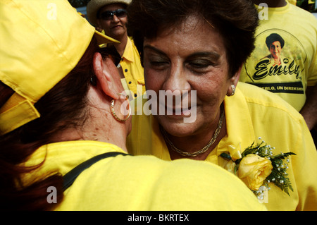 Curacao, Emily de Jongh Elhage PAR Partei bei den Wahlen vom Mai 2007, die die PAR gewinnen würde. Stockfoto