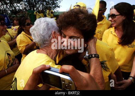 Curacao, Emily de Jongh Elhage PAR Partei bei den Wahlen vom Mai 2007, die die PAR gewinnen würde. Stockfoto