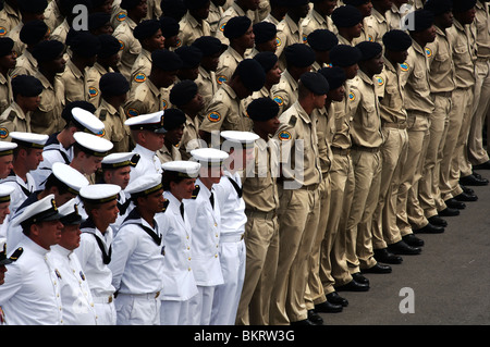 Curacao, Willemstad, Parera Marine Basis parade zu Ehren der Königinnentag Stockfoto