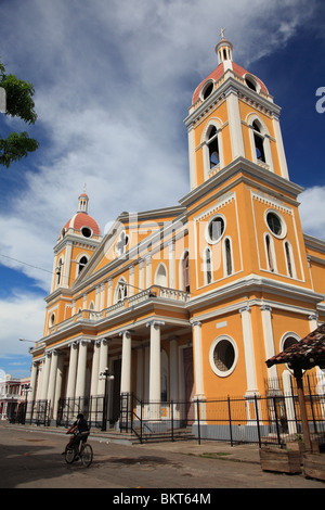 Kathedrale de Granada, Park Colon, Park Central, Granada, Nicaragua, Mittelamerika Stockfoto