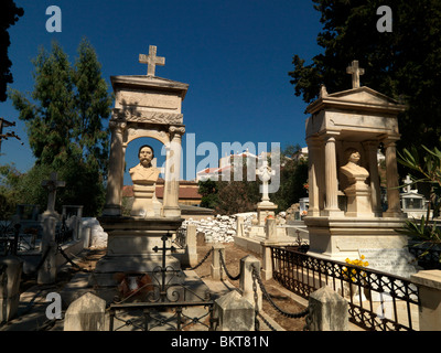 Samos Griechenland Pythagorion Friedhof in der Metamorphose Kirche Stockfoto