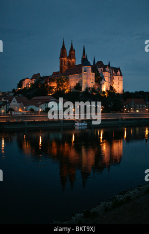 Albrechtsburg und Dom, Meißen, Sachsen, Deutschland Stockfoto