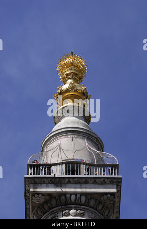 Großes Feuer von London Denkmal, London, England UK Stockfoto