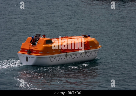 Leben Boote Ausschreibungen Hochgeschwindigkeitsfahrzeuge vom Kreuzfahrtschiff P & O Aurora Reunion Inselhafen Stockfoto