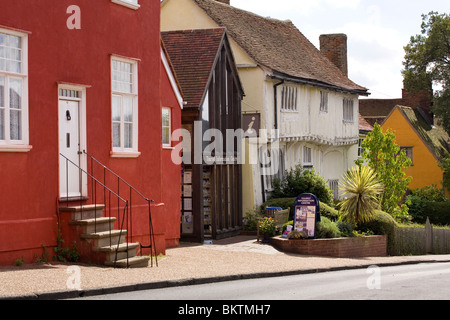 Häuser an der Dame Street in Lavenham, Suffolk Stockfoto