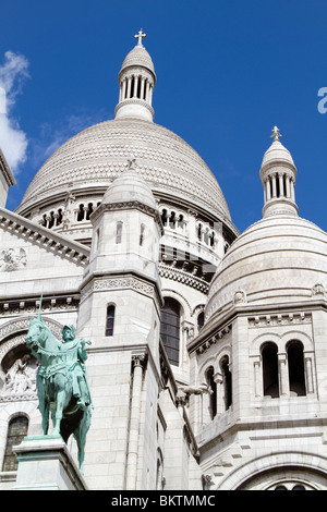 Die Sacre Couer im Viertel Montmartre in Paris Stockfoto