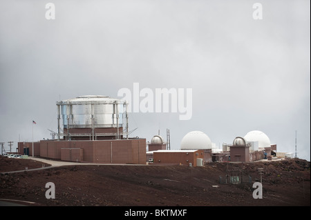 Haleakala Sternwarte auf dem Gipfel des Haleakala Vocano und National Park, Maui, Hawaii, USA Stockfoto