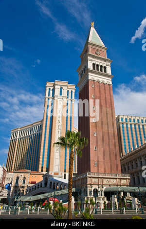 Das VENETIAN HOTEL and CASINO repliziert die italienische Stadt Venedig - LAS VEGAS, NEVADA Stockfoto