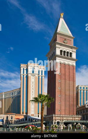 Das VENETIAN HOTEL and CASINO repliziert die italienische Stadt Venedig - LAS VEGAS, NEVADA Stockfoto