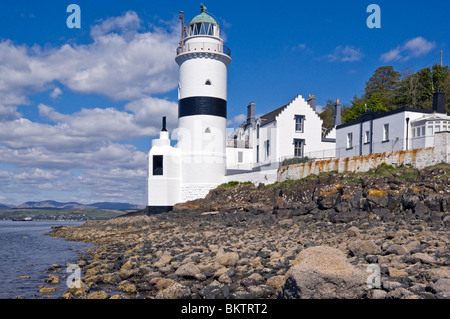 Der berühmte Cloch Leuchtturm am Cloch Point südlich von Gourock auf den Firth of Clyde in Schottland Stockfoto