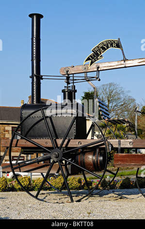 eine Nachbildung des "Murdoch-Flyer" die erste Dampfmaschine in Großbritannien, erfunden von William gebaut werden Murdoch Redruth uk. Stockfoto