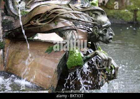 Eines der vier Winde von Noah und der vier Winde Brunnen Skulptur im Zoo von Chester, Cheshire, UK Stockfoto