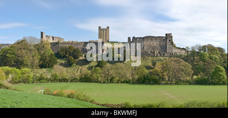 Die Südwand und halten von Richmond Castle, North Yorkshire Stockfoto