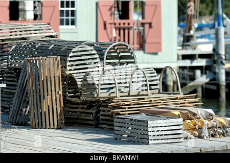 Stock Foto von Hummer fallen, Mystic Seaport, Mystic, Connecticut, USA. Stockfoto