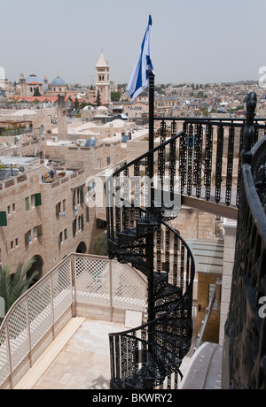 Blick von der Dachterrasse der Hurva-Synagoge Stockfoto
