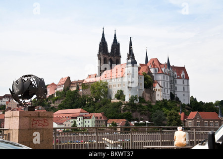 Albrechtsburg und Dom, Meißen, Sachsen, Deutschland Stockfoto