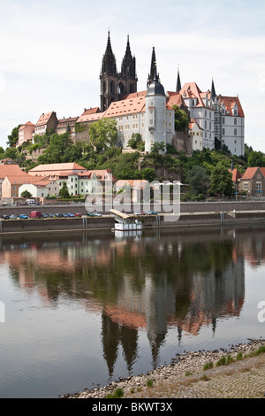 Albrechtsburg und Dom, Meißen, Sachsen, Deutschland Stockfoto