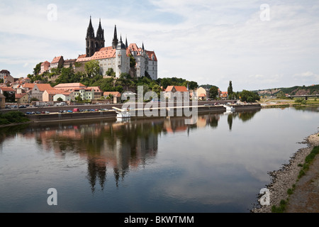 Albrechtsburg und Dom, Meißen, Sachsen, Deutschland Stockfoto