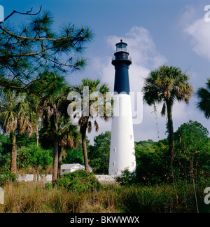 Leuchtturm im Hunting Island State Park, Beaufort, South Carolina, USA Stockfoto