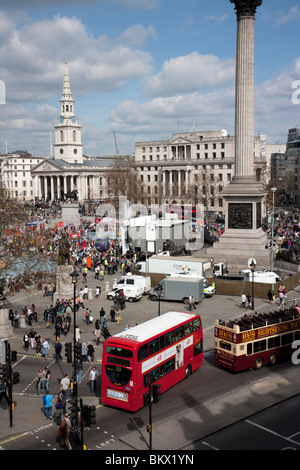 Trafalgar Square London, UK Stockfoto