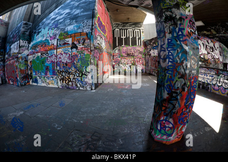 Legale Graffiti Wall Southbank, London Stockfoto