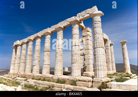 Tempel des Poseidon, Kap Sounion, Athen, Griechenland Stockfoto