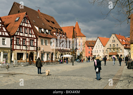 Marktplatz in der Stadt Lauf an der Pegnitz, in der Nähe von Nürnberg, Franken, Bayern, Deutschland, Stockfoto