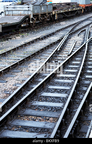 Gleisanlagen, Dartmouth Station. Stockfoto