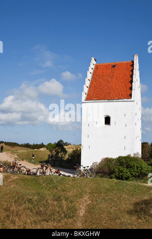 Der Sand verschlungen Buried Kirche von Skagen. Dänemark Stockfoto