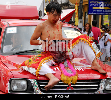 Mah Song, vegetarische Festival(Tesagan Gin Je) Veranstaltung während der neunten Mondmonats des Chinese New Year, Phuket, thailand Stockfoto