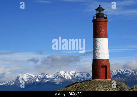 Les Eclaireurs Leuchtturm im Beagle-Kanal Stockfoto