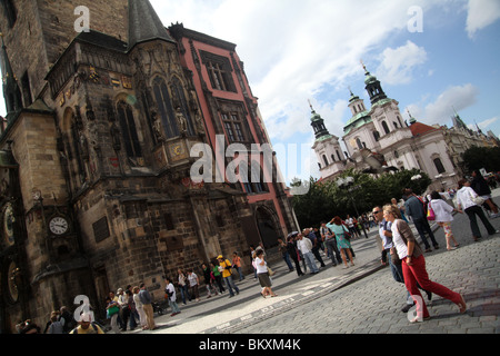 Blick auf den Altstädter Ring, Prag, Tschechische Republik. Stockfoto