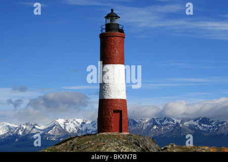 Les Eclaireurs Leuchtturm im Beagle-Kanal Stockfoto
