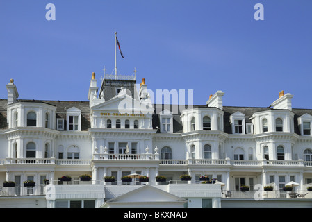 Die Fassade des fünf Sterne Grand Hotel in Eastbourne Strandpromenade, East Sussex. Stockfoto