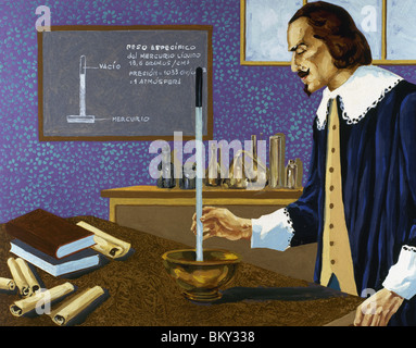 Torricelli, Evangelista (1608-1647). Italienischer Physiker und Mathematiker. Stockfoto