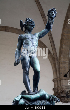 Florenz - Perseus von Benvenuto Cellini, Loggia dei Lanzi, Florenz, Italien Stockfoto