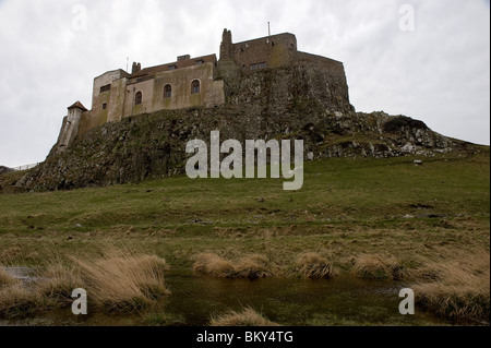 Lindisfarne Schloß, Northumberland, UK Stockfoto